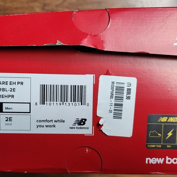 New Balance Men's Composite Safety Toe Black Work Tennis Shoes Brand New - Picture 12 of 13